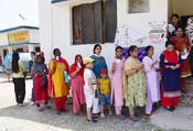 DEHRADUN, APR 19 (UNI):- Voters displaying identity cards while standing in the queue to cast their votes at a polling booth during the 1st Phase of General Elections-2024 at Barat Ghar Dandanda Raipur Dehradun, in Uttarakhand on Friday. UNI PHOTO-273U