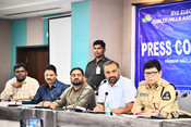 Hyderabad, Nov 9 (UNI):- District Election Officer (DEO) and GHMC Commissioner R. V. Karnan addresses a press conference regarding the upcoming Jubilee Hills Assembly Constituency by-election scheduled for November 11 in Hyderabad on Sunday. UNI PHOTO- 103U Hyderabad, Nov 9 (UNI):- District Election Officer (DEO) and GHMC Commissioner R. V. Karnan addresses a press conference regarding the upcoming Jubilee Hills Assembly Constituency by-election scheduled for November 11 in Hyderabad on Sunday. UNI PHOTO- 103U
