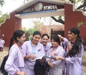 NEW DELHI,MAR 14 (UNI):Students leave The Kerala Education Society Senior Secondary School after appearing for the CBSE Class 12 Home Science exam 2026 on Saturday. UNI PHOTO-116U BY-Subrata Dutta
